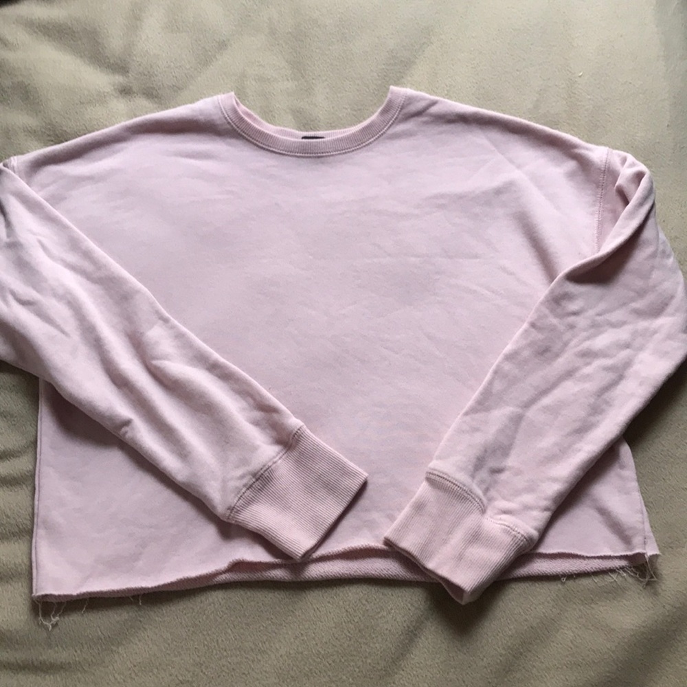 Long Sleeved Pink Crop Top